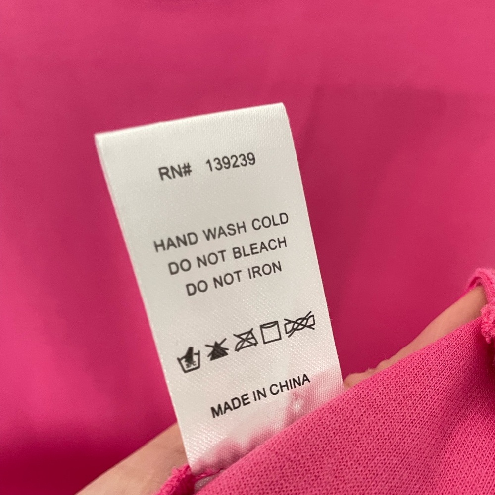 Tuckernuck Pomander Place Hot Pink Charlotte Terry Dress Size Large Ruffle - Picture 8 of 9